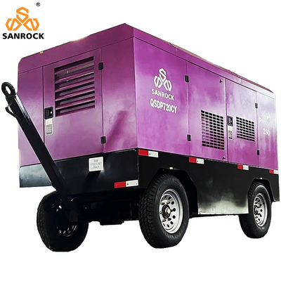 Máy nén máy nén khí vít di động Lượng máy 194kw Máy nén máy nén khí vít mỏ Máy nén khí diesel