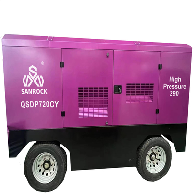 Máy nén không khí vít áp suất làm việc 20bar Máy nén không khí diesel loại vít Máy nén không khí di động