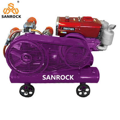 Máy nén không khí nhỏ gọn 3 xi lanh Động dây đai nén không khí máy nén không khí piston công nghiệp