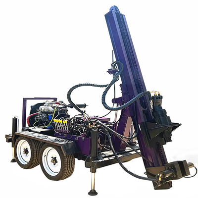 Máy khoan giếng nước thủy lực Ứng xe gắn Ứng khoan dầu diesel Thiết bị khoan nước