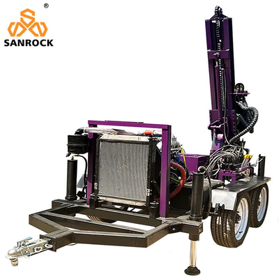 Máy khoan giếng nước di động lực nâng 12T Máy khoan giếng nước