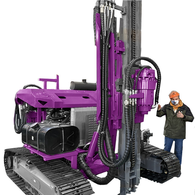 Thiết bị điều khiển đống đất Công việc mặt trời đống khoan khoan thủy lực ốc lái đống