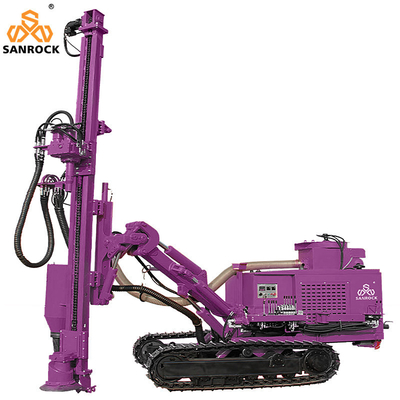 Máy khoan DTH thủy lực 50m độ sâu lỗ nổ Di động xuống Máy khoan lỗ
