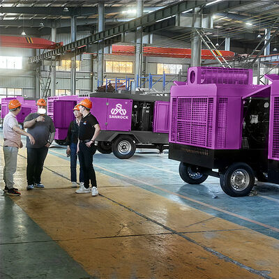 Máy nén khí di động, hệ thống làm mát bằng vít, máy nén khí trục vít nhỏ