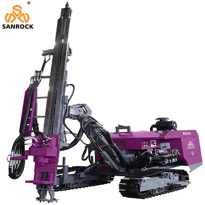 Máy khoan đá cứng Rotary Borehole 50m Depth Crawler Drilling Rig