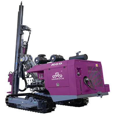 Máy khoan đá cứng Rotary Borehole 50m Depth Crawler Drilling Rig