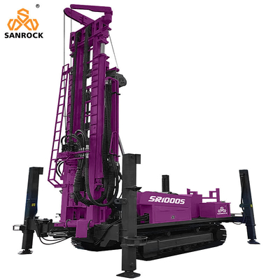 Độ sâu 1000m Máy khoan giếng nước Máy khoan nước thủy lực Máy khoan nước