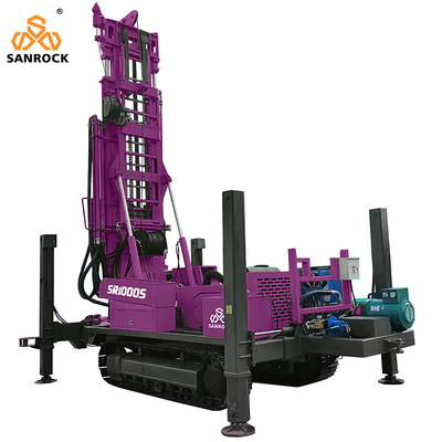 Máy khoan giếng nước di động Máy khoan giếng sâu lực nâng 52T Máy khoan giếng nước