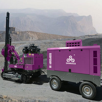 Giàn khoan búa khoan DTH thủy lực Lực nâng 25KN Máy khoan khai thác mỏ Giàn khoan bánh xích