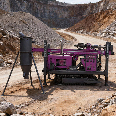 Giàn khoan bánh xích công suất 129KW, Máy khoan tuần hoàn ngược RC, Giàn khoan địa chất khoan lõi