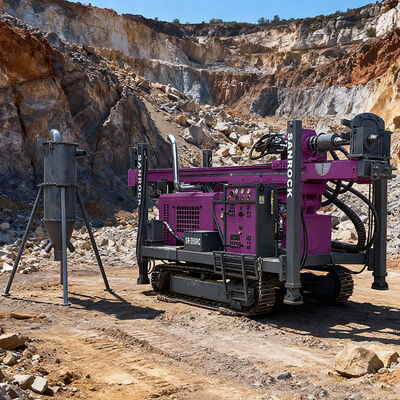 Giàn khoan bánh xích công suất 129KW, Máy khoan tuần hoàn ngược RC, Giàn khoan địa chất khoan lõi