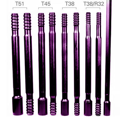 Đường khoan đá Công cụ khoan khai thác T38 Top Hammer Threaded Extension Drill