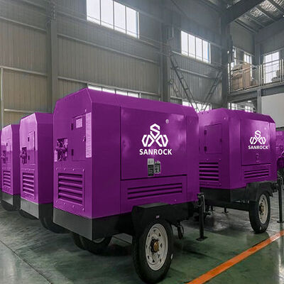 Máy nén không khí xoắn ốc Diesel Rotary máy nén không khí máy nén không khí di động