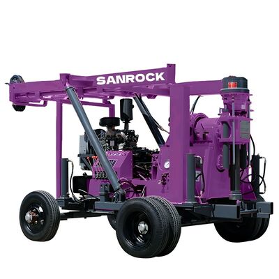 Rock Core Drilling Rig High Pressure Mud Pump And Reinforced Mast Trailer Core Drilling Machine Price 