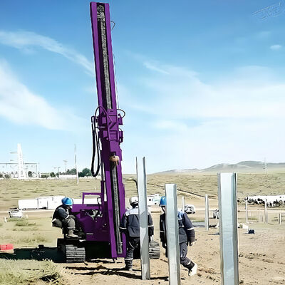 Screw Pile Driver Highway Guardrail Pile Driving Machine High Drilling Speed Pile Drilling Rig